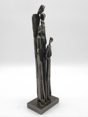 Boris Kramer Hand-Forged Steel Sculpture – "Family of Four" (12")